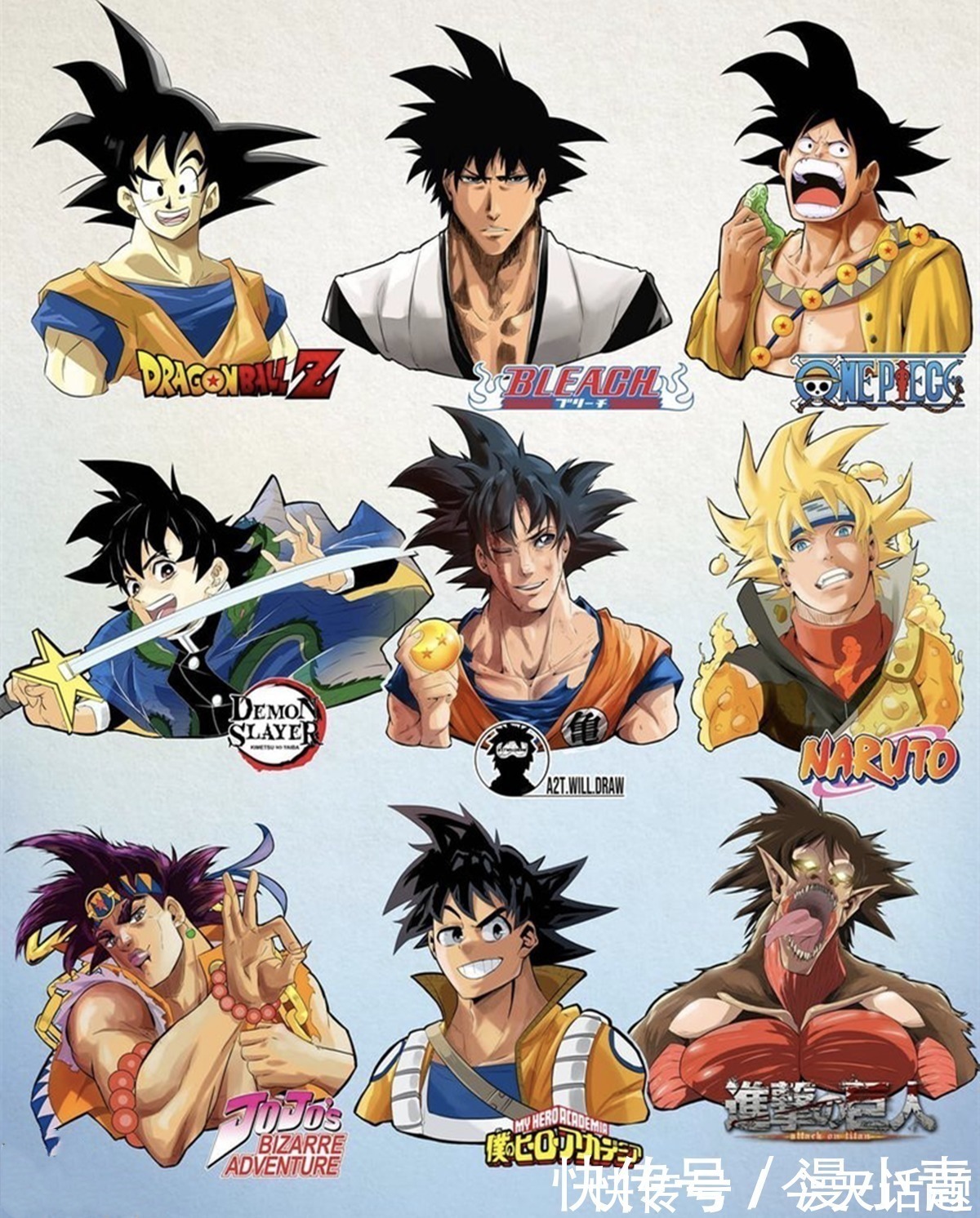 鬼灭!喜爱九宫格的画师,笔下的作品涵盖多种画风,哪个是你的最爱