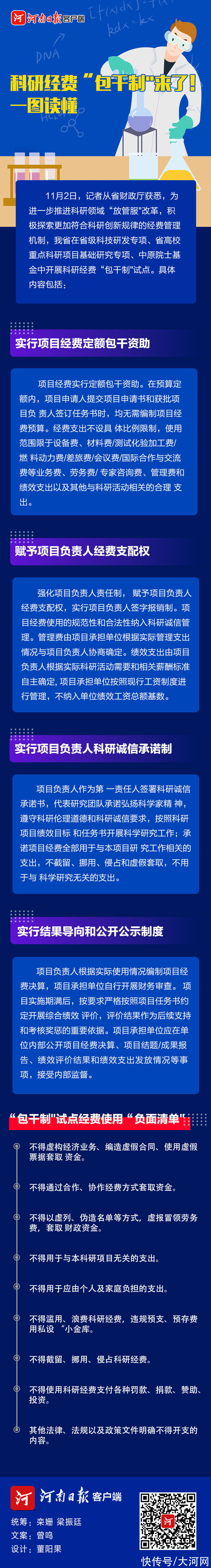 科研经费|金图解丨河南科研经费“包干制”，了解一下