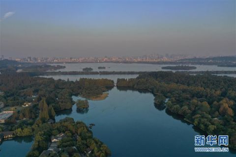  夕阳下的杭州西湖景|西湖秋韵