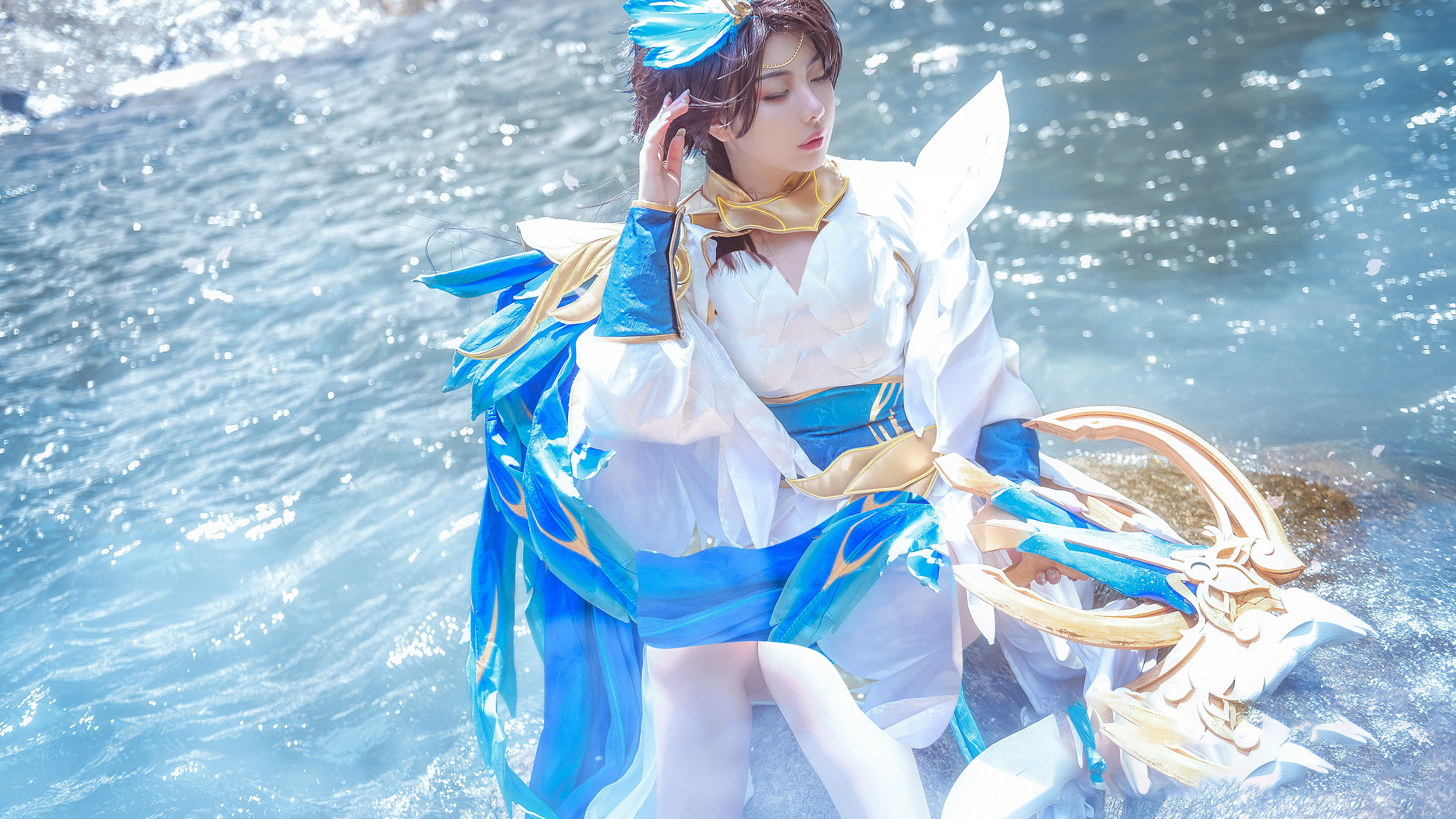 cos：王者荣耀云霓雀翎·虞姬cos正片@萦风乱雪