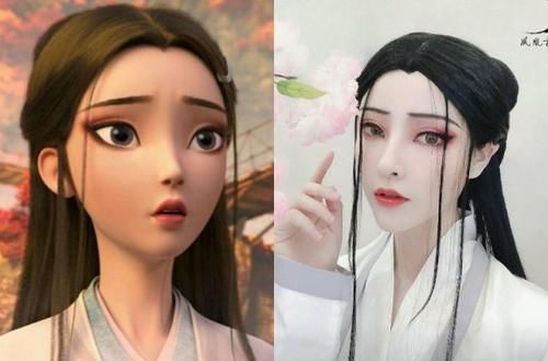 动画电影|当《白蛇缘起》中主角变成“真人“后,小狐狸变如花,白蛇太迷人