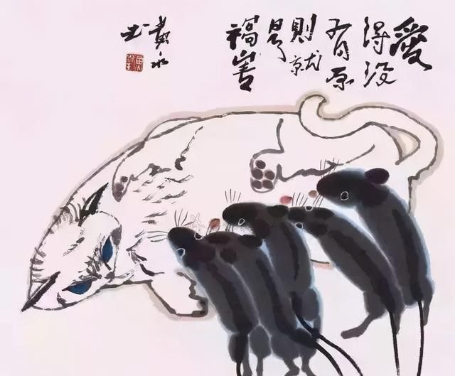 黄永玉|韩美林画的狗,黄永玉画的老鼠,童趣风格不比齐白石差