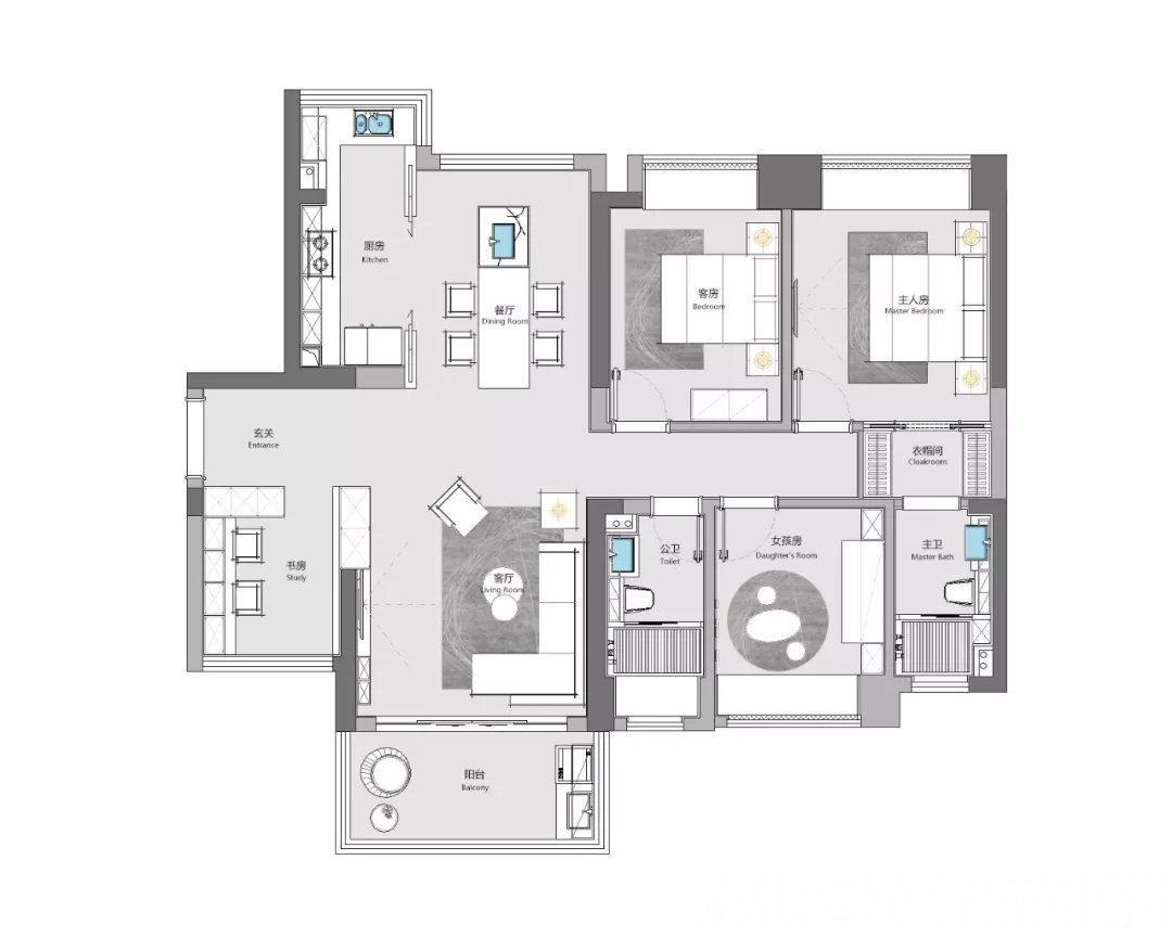 现代|125㎡现代简约，以实用与舒适的设计，打造品质端庄的现代感