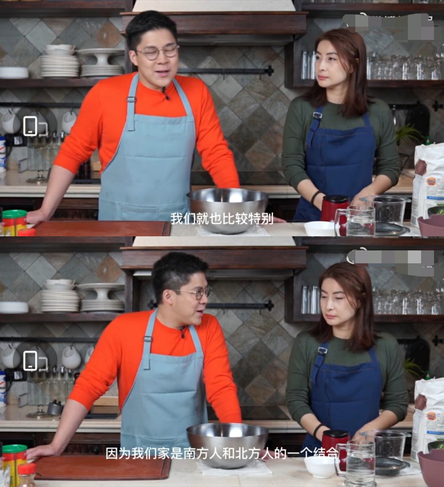 家居服|郭晶晶亲自下厨好熟练,穿围裙秒变贤惠煮妇,换新发色过年真洋气