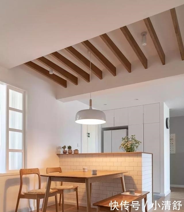 木质|参观同事新房，一进门就被迷住，头一次见洗衣机放餐厅，太惊艳了