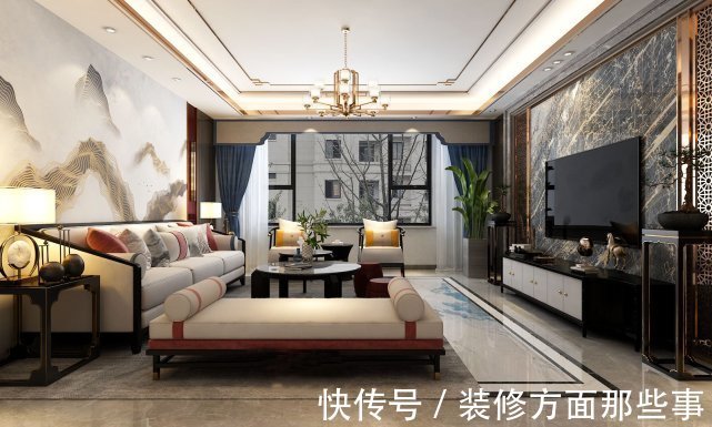 落落大方|175平中式风四居室,被中式之美包裹的客厅落落大方