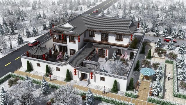 占地面积|农村建房就该是中式，6套适合老百姓自建的中式合院，秒杀洋别墅