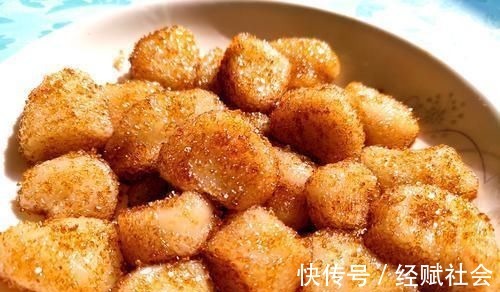 教你在家做糯米果,不煎不油炸,口感软糯,甜甜的好好吃