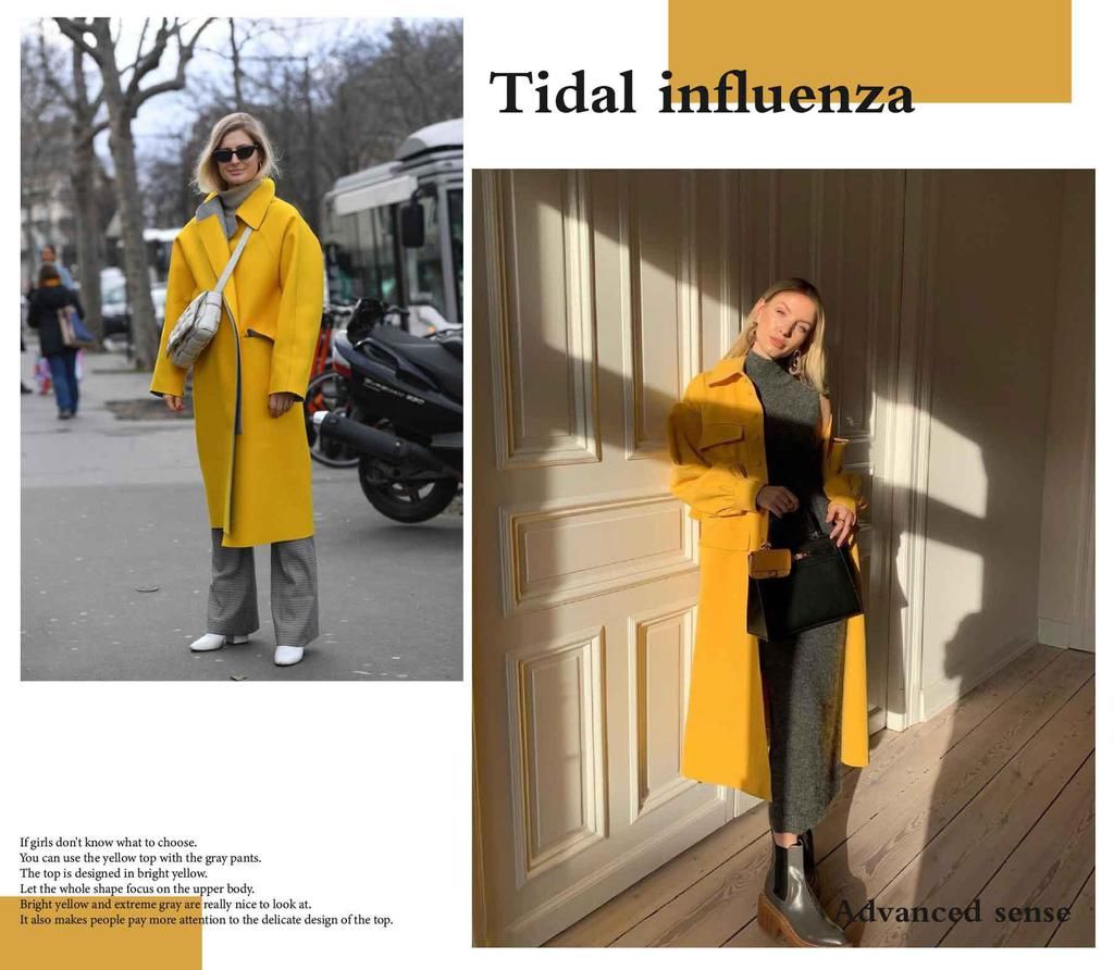 过年别穿红色了，今年明亮黄+极致灰才是C位，随便一穿就很时髦