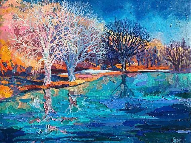 艺术@美女画家AnastasiaTrusova独特的艺术大胆厚重颜料给你不同的感受