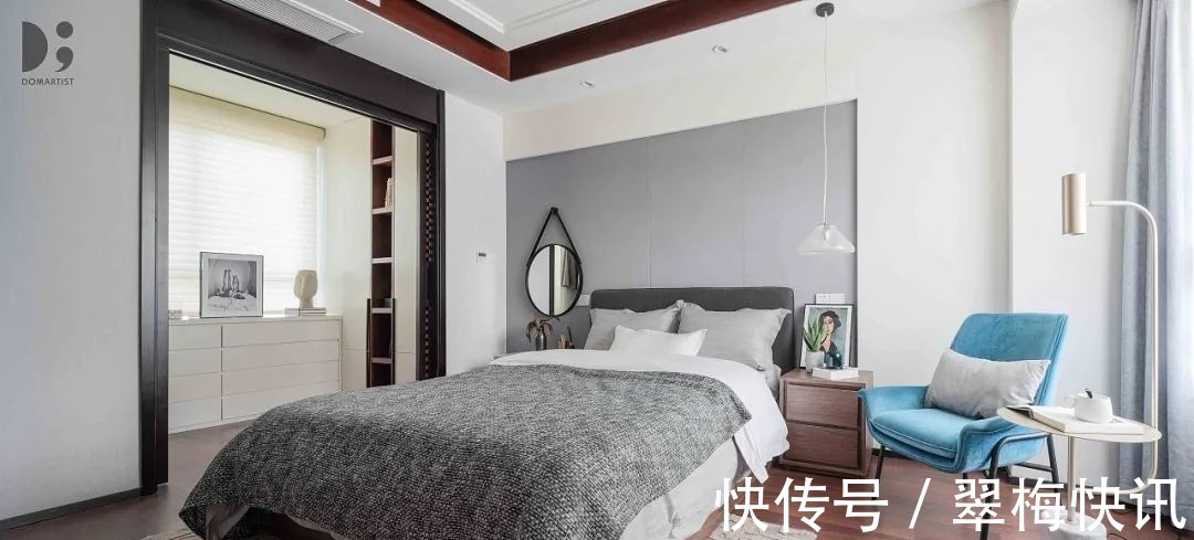 空间|116㎡现代简约,简洁优雅的空间,加入深色与绿植,稳重舒适