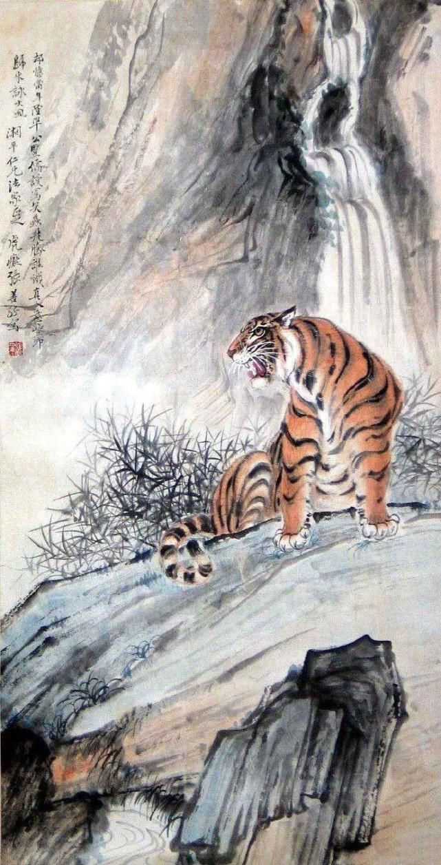  猛虎|虎啸山林——“虎痴”张善孖的猛虎作品欣赏（图）