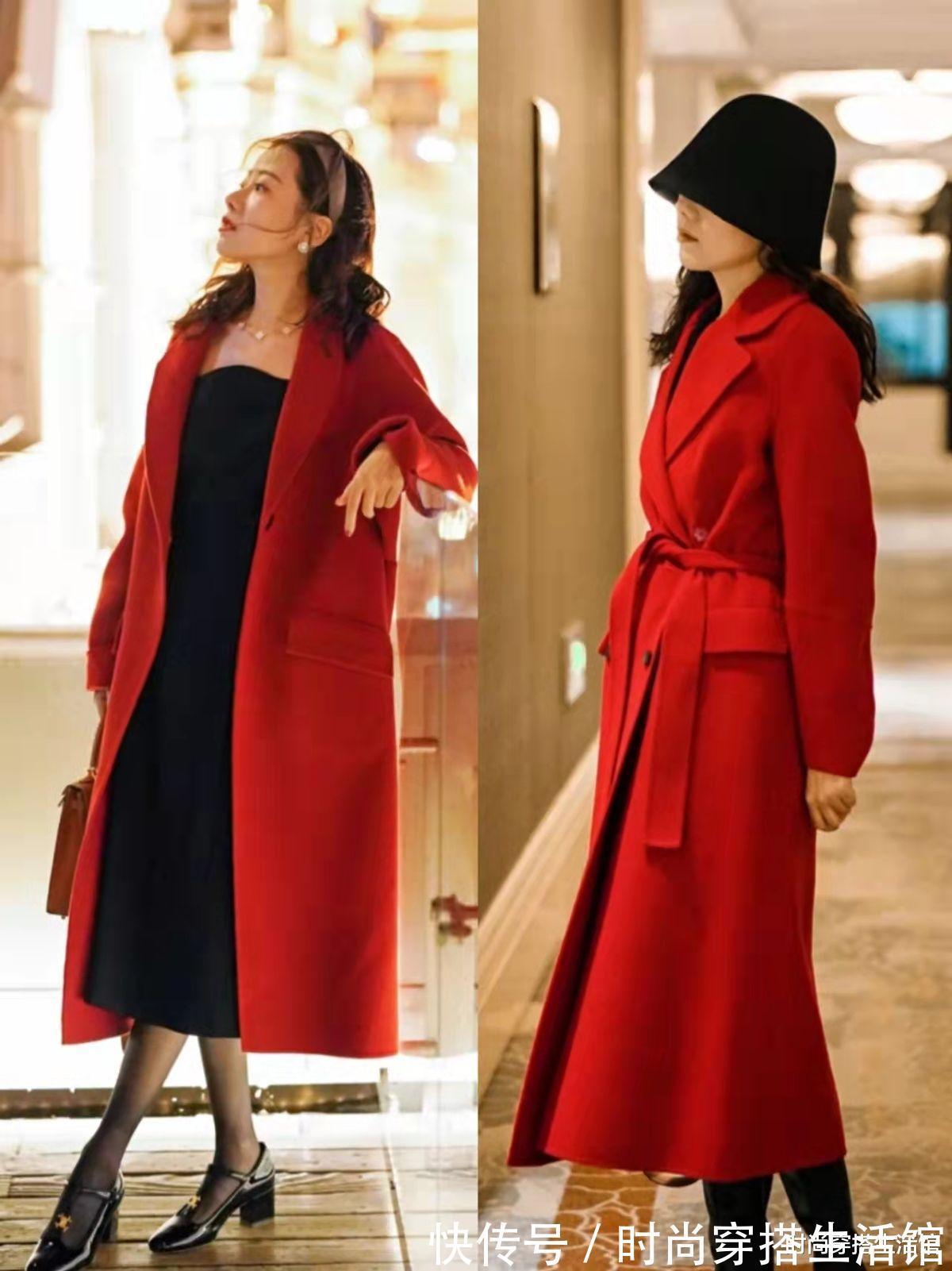 肩膀 红色大衣怎么穿才好看?我总结了这4组搭配方案,给你过年参考