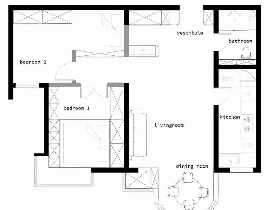 通顶柜|73㎡简约风小户型,餐厅设计在阳台,太有情调了!爱了爱了
