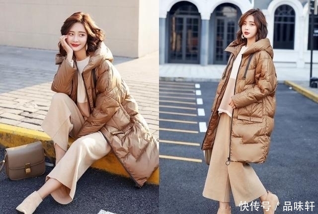 色羽绒服|羽绒服+阔腿裤,冬季这样穿显瘦更时髦!