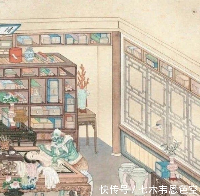 女鬼|清朝有一幅女鬼图,网友称不敢细看,放大后看她在做何事?