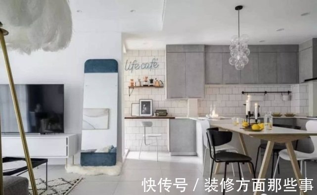 二居室|88平大风二居室,大面积留白+皇家蓝让整个空间简单且不失精致