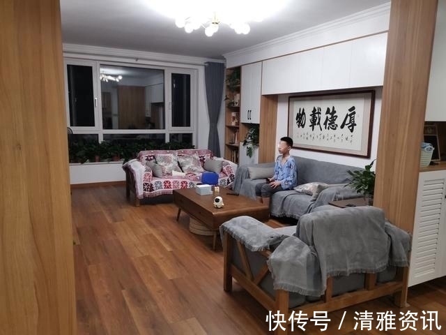 电视背景墙|一家三口终于幸福入住,电视墙非常实用,再多东西都能装,晒晒