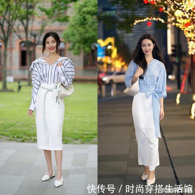 温差|早晚温差过大?试试今年流行“长袖衬衫+半裙”,优雅高级又耐看