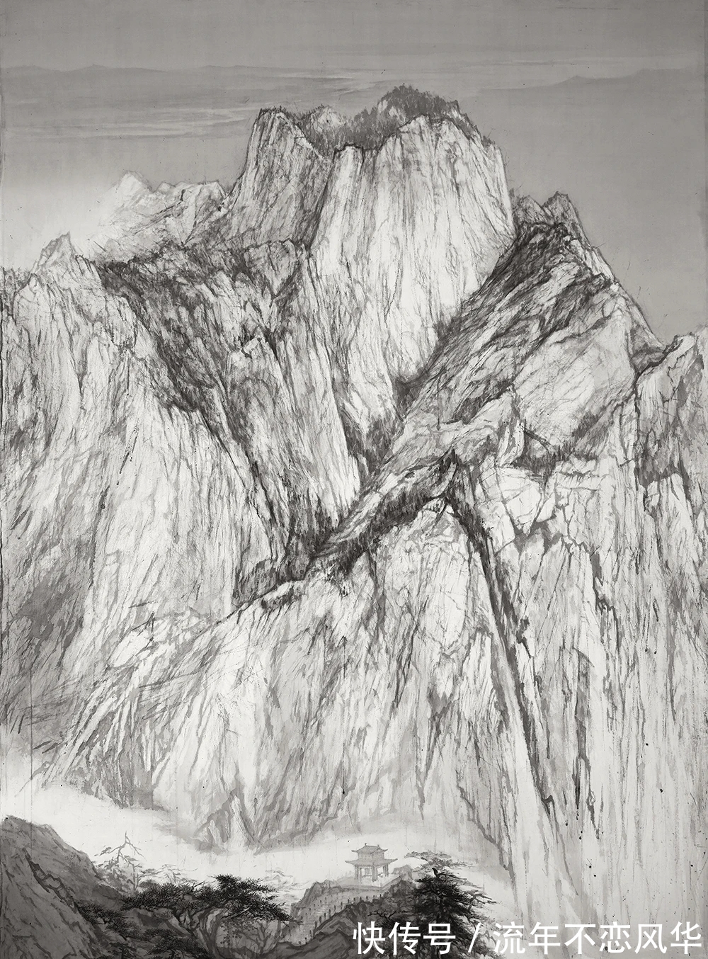 西安美院#西安美院|王珊的水墨山水画有静气!