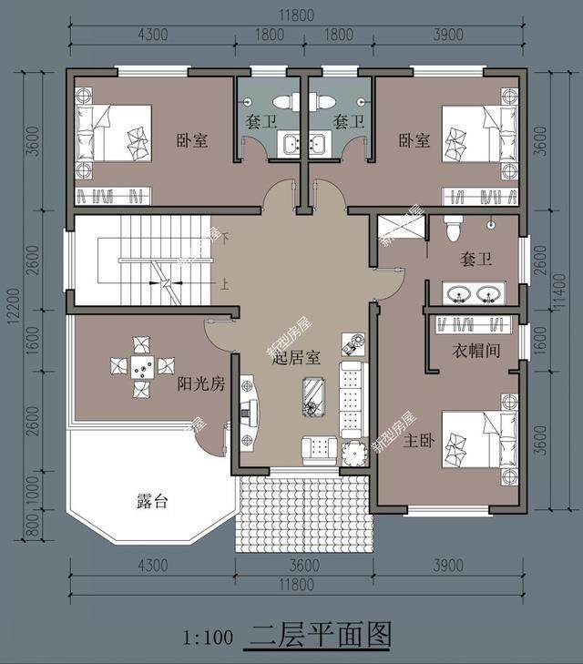 平面|车子买不起，车库必须有！分享几套农村建房图纸，最低25万搞定