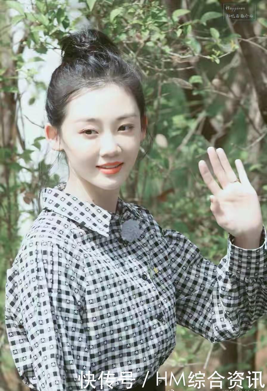 郑恺|郑恺夫妻档上跑男,苗苗产后恢复状态佳,格纹衬衫配纱裙甜美