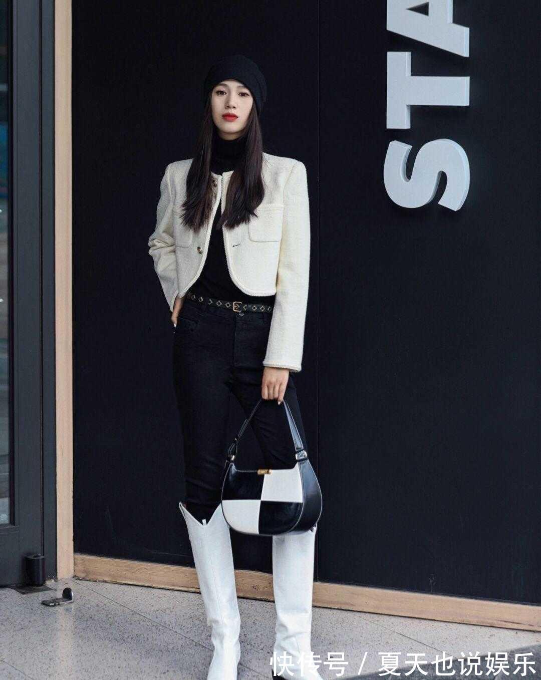 非主流 紧身牛仔裤可不是什么非主流单品,冬天穿它出门,遮肉显瘦又显高