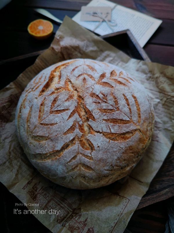 花纹|无糖无油全麦欧包