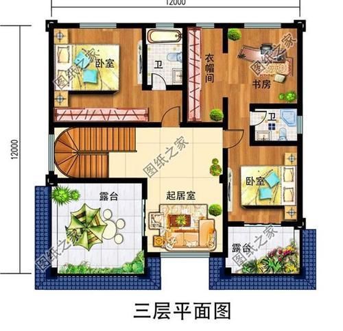 占地|带车库三层楼房设计图，看过最好的布局，城里亲戚看红了眼