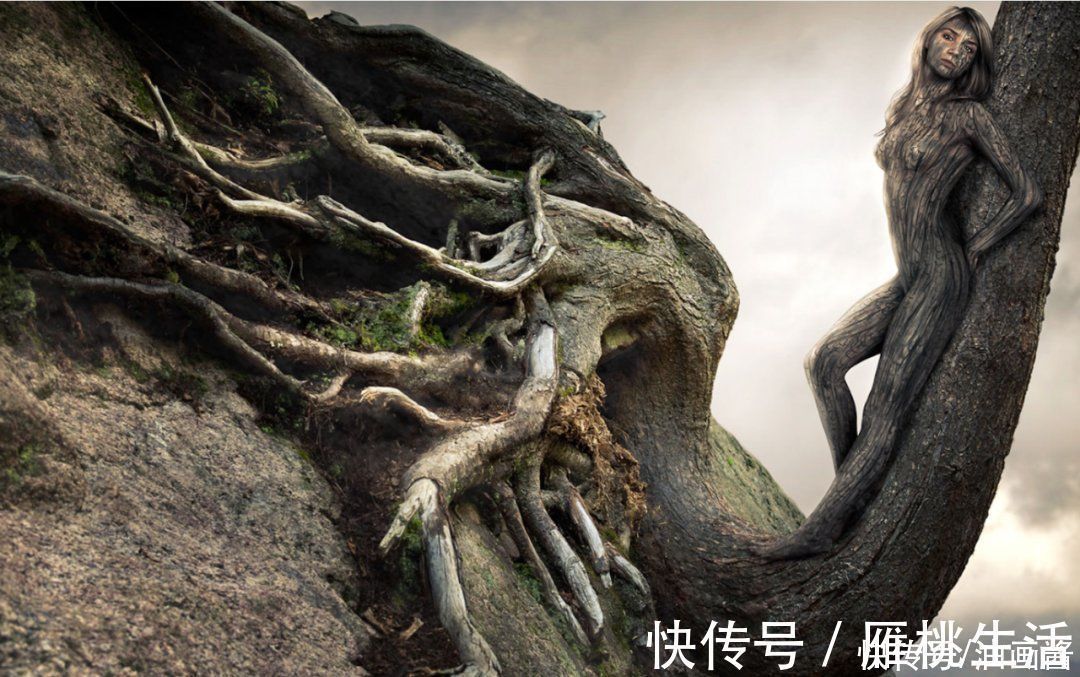 母女!这对母女人体彩绘搭档,又出新作品,这次她们把人都变成了树木