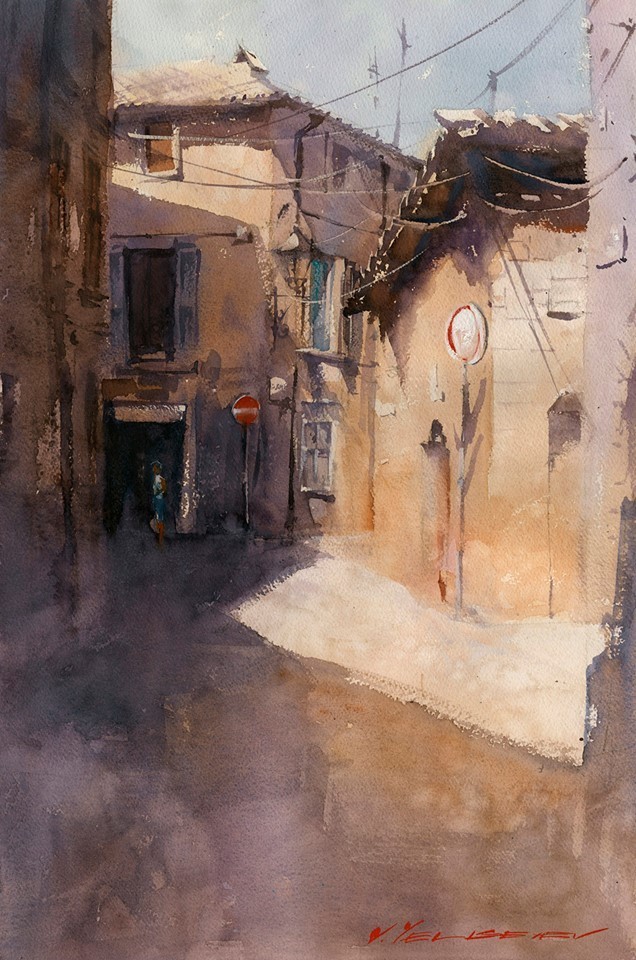 弗拉迪斯拉夫!印象水彩/美国当代艺术家弗拉迪斯拉夫水彩作品