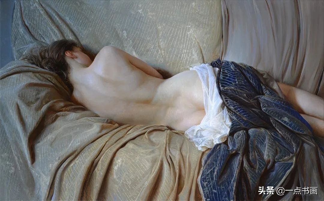 绘画|她痴迷于画那些睡觉觉的美女,青春清纯,宁静唯美