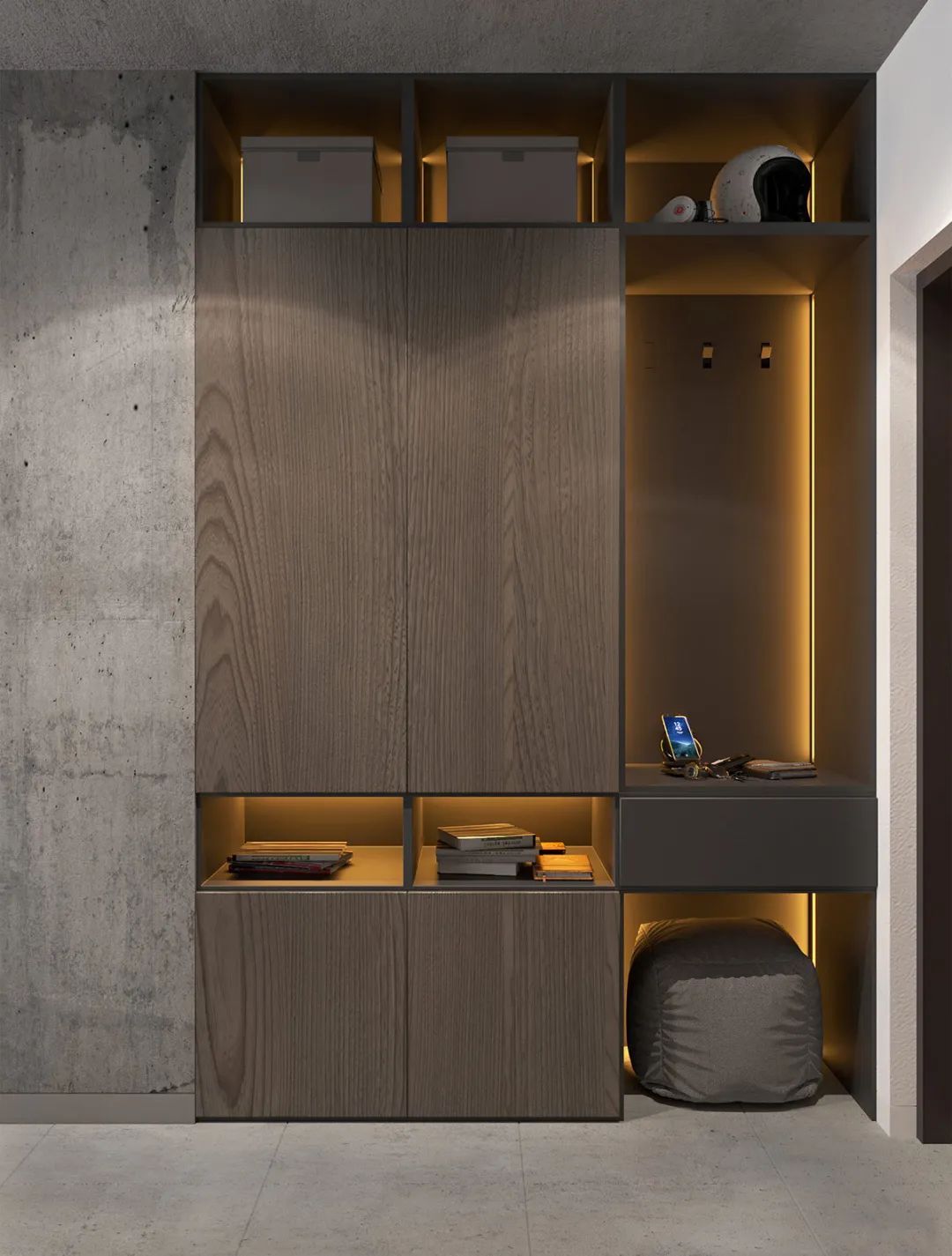 家装|80款入户鞋柜设计方案,人家这样装,太亮眼了