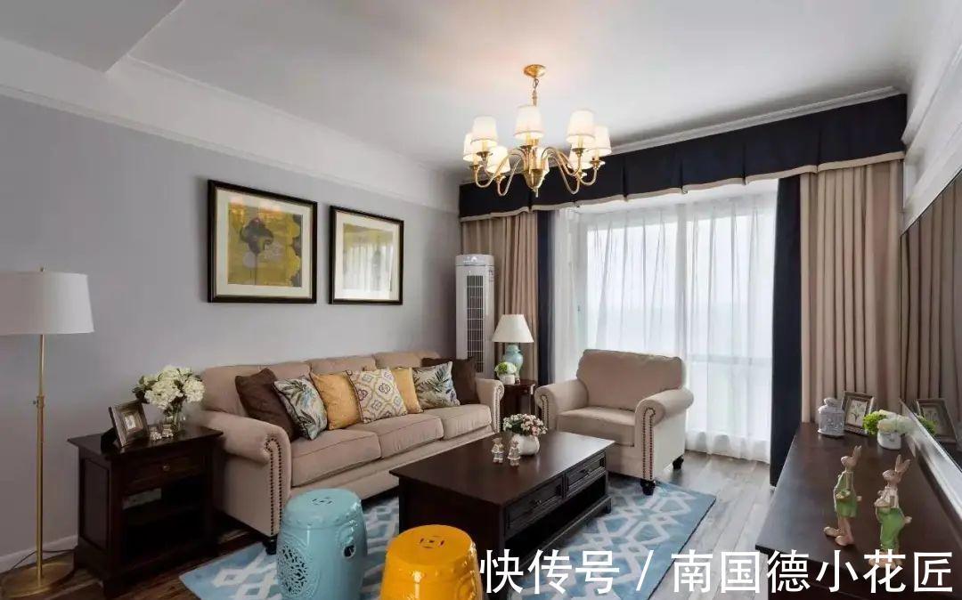 收纳|在上海买的新家，110平美式，朋友说一看我的小鼓凳就萌翻了！
