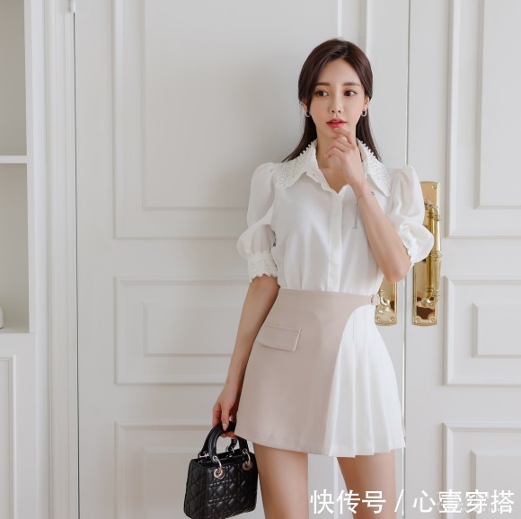 时尚|女神孙允珠时尚搭配：约克王室简约立体裁剪百褶裙