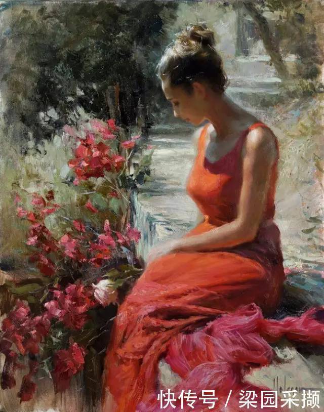 光影|油画里,光影中的美女,一美千年!