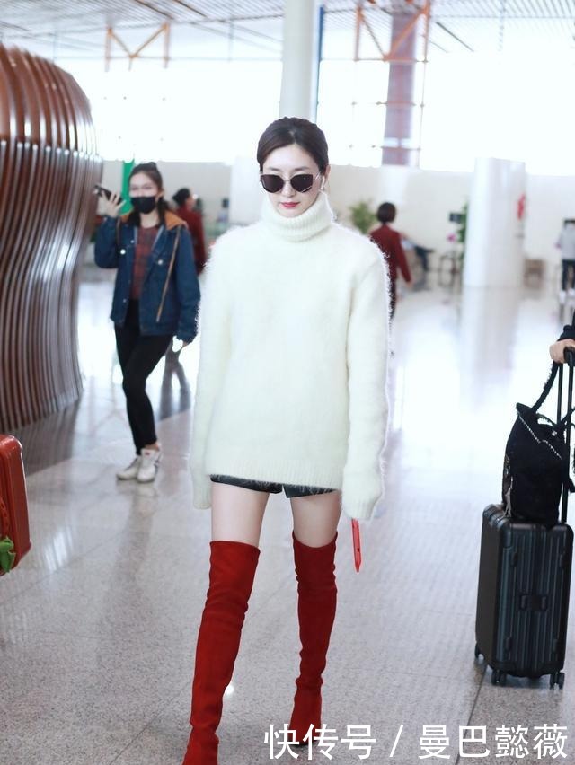 过膝|一年能穿三季的过膝靴,冬天适合这样搭配,让你显瘦又显高