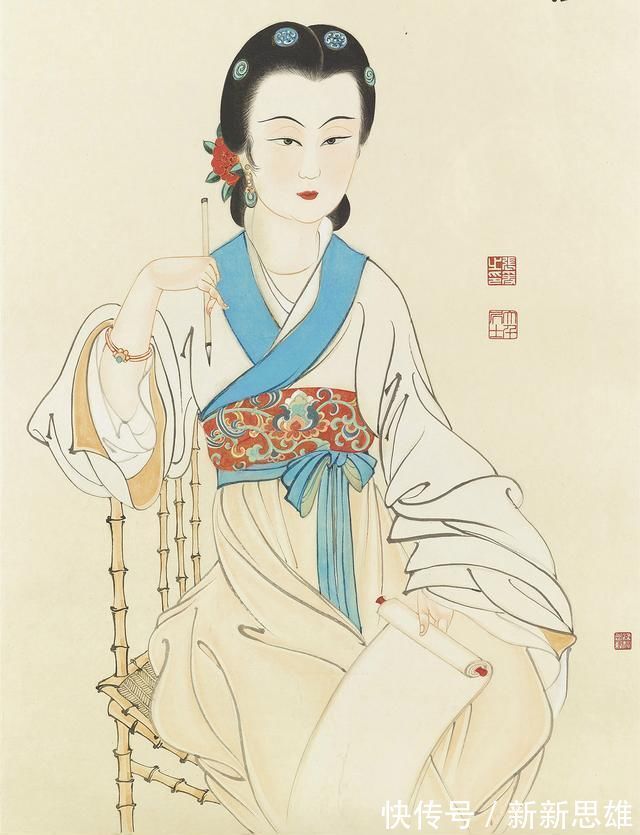 仕女画&张大千仕女画天南地北,离索何堪--《忆远图》