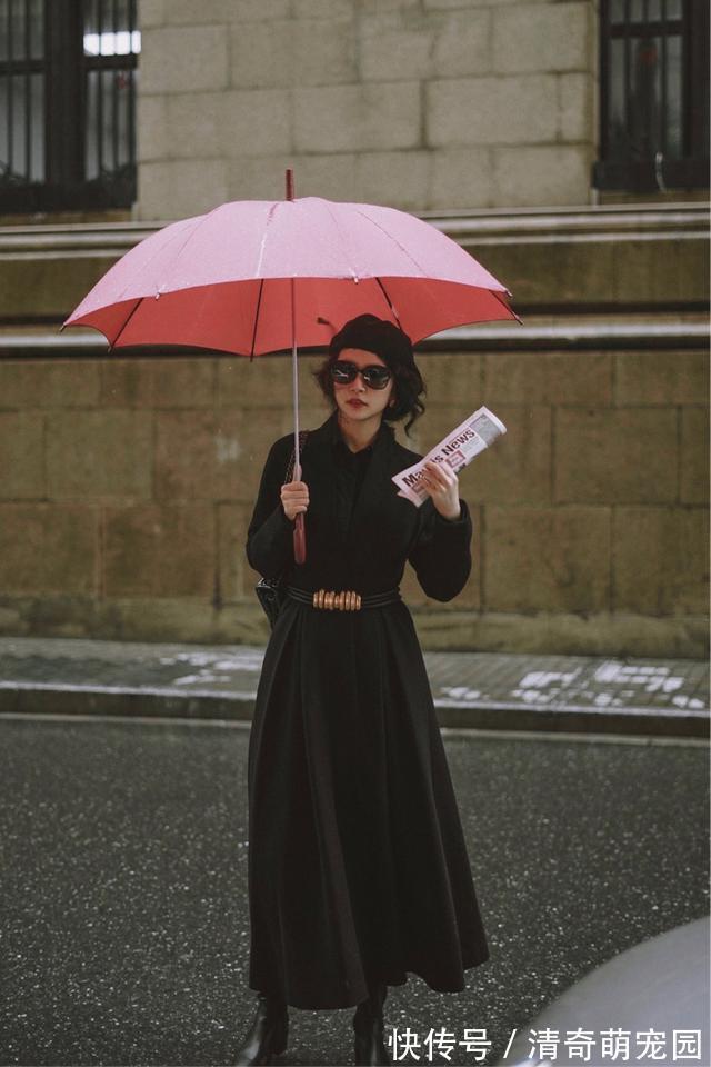 大衣 今秋不流行卫衣配牛仔裤了,像三木这样搭,才是真的美有气质