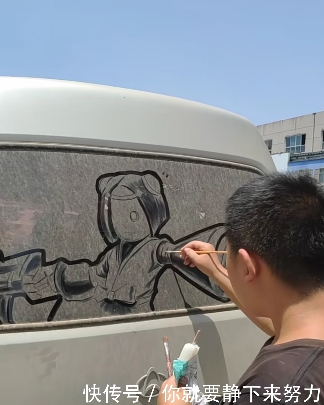 灰画|大神车灰画“鲁班七号”，开始：小学生水平？结尾：舍不得擦了！