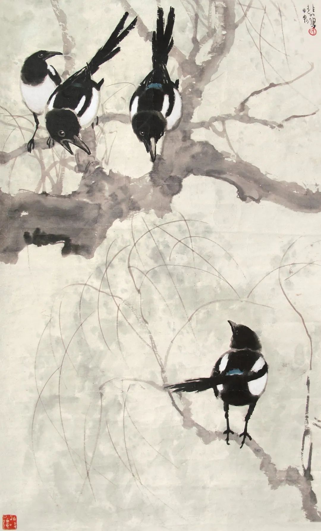 吴昌硕$齐白石传人、齐白石书画院院长-汤发周分享,荣宝斋350周年, 荣宝斋木版花鸟精品