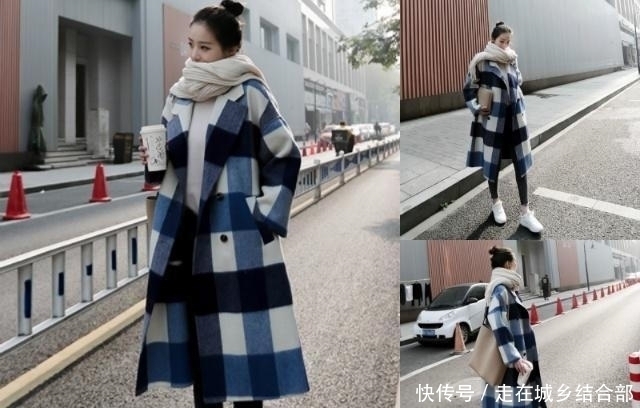 显白|雾霾蓝大衣今年很流行,穿上身它很时髦又显白!