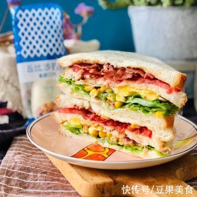 米饭|#丘比三明治#香煎培根三明治这样做，秒变米饭杀手