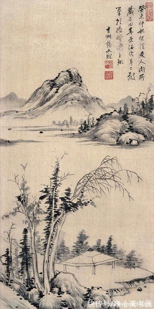 溪山清远@花鸟画确实富有装饰性,但他的山水《溪山清远》更是牛!