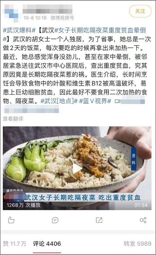 晕倒|女子重度贫血晕倒，网友慌了：很多人这样吃……医生回应