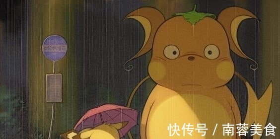 宠物小精灵|不同作品演绎《龙猫》名场面,绿巨人有点傻萌,柴郡猫足够阴森