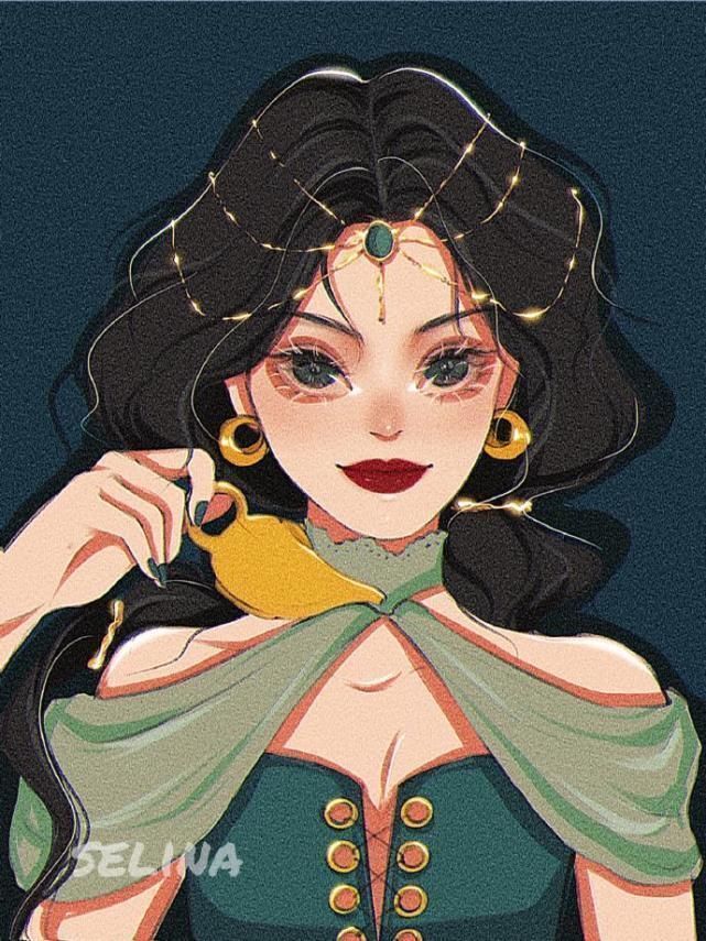 迪士尼公主宫廷风头像,艾莎和乐佩像闺蜜,花木兰英气满满