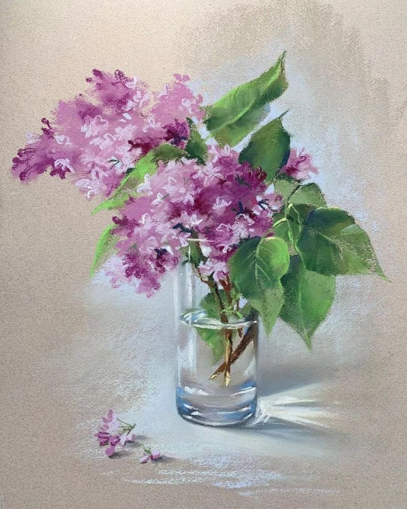 鲜花!太疯狂了!原来用粉笔画画,也可以这么美,简单几招教你,美到邻居羡慕嫉妒