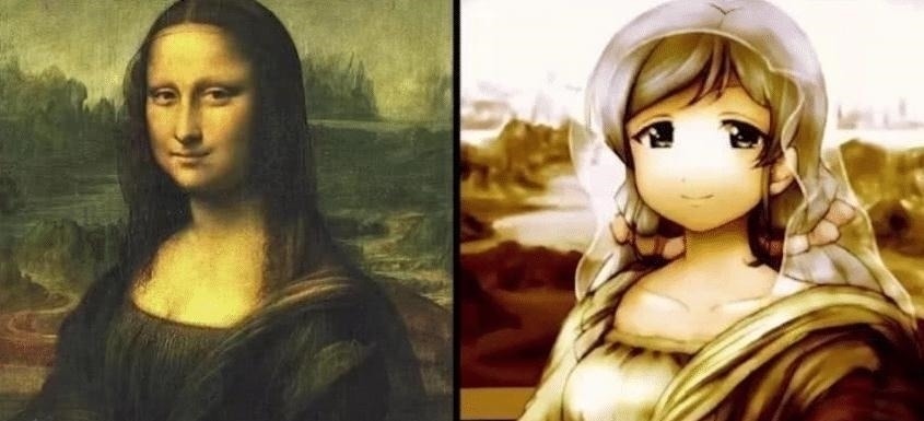 蒙娜丽莎的微笑|将世界名画变成二次元日漫,龙猫毫无违和感,最后一个太魔性
