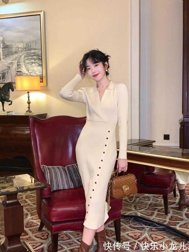 好身材 时尚穿搭,纽扣从左边一直往右,凸显好身材